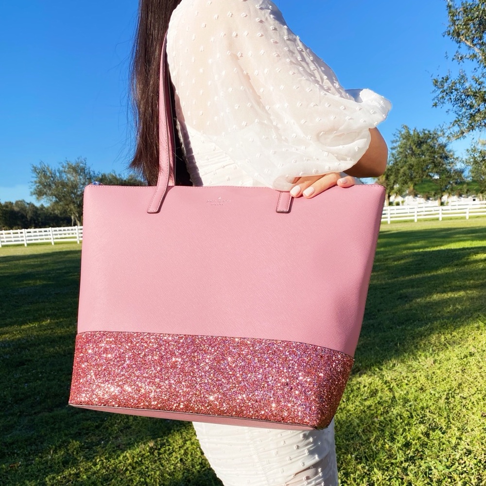 NWT Kate Spade Large Glitter Tote - Picture 4 of 4